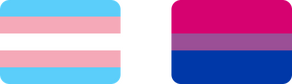 Transgender and bisexual pride flag icons